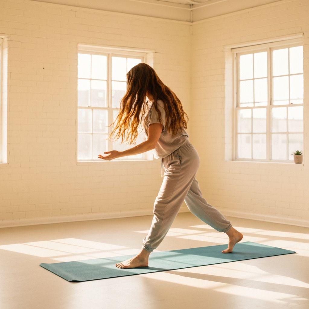 Person practicing mindful movement